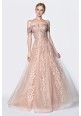 Off-Shoulder Embellished Lace Gown